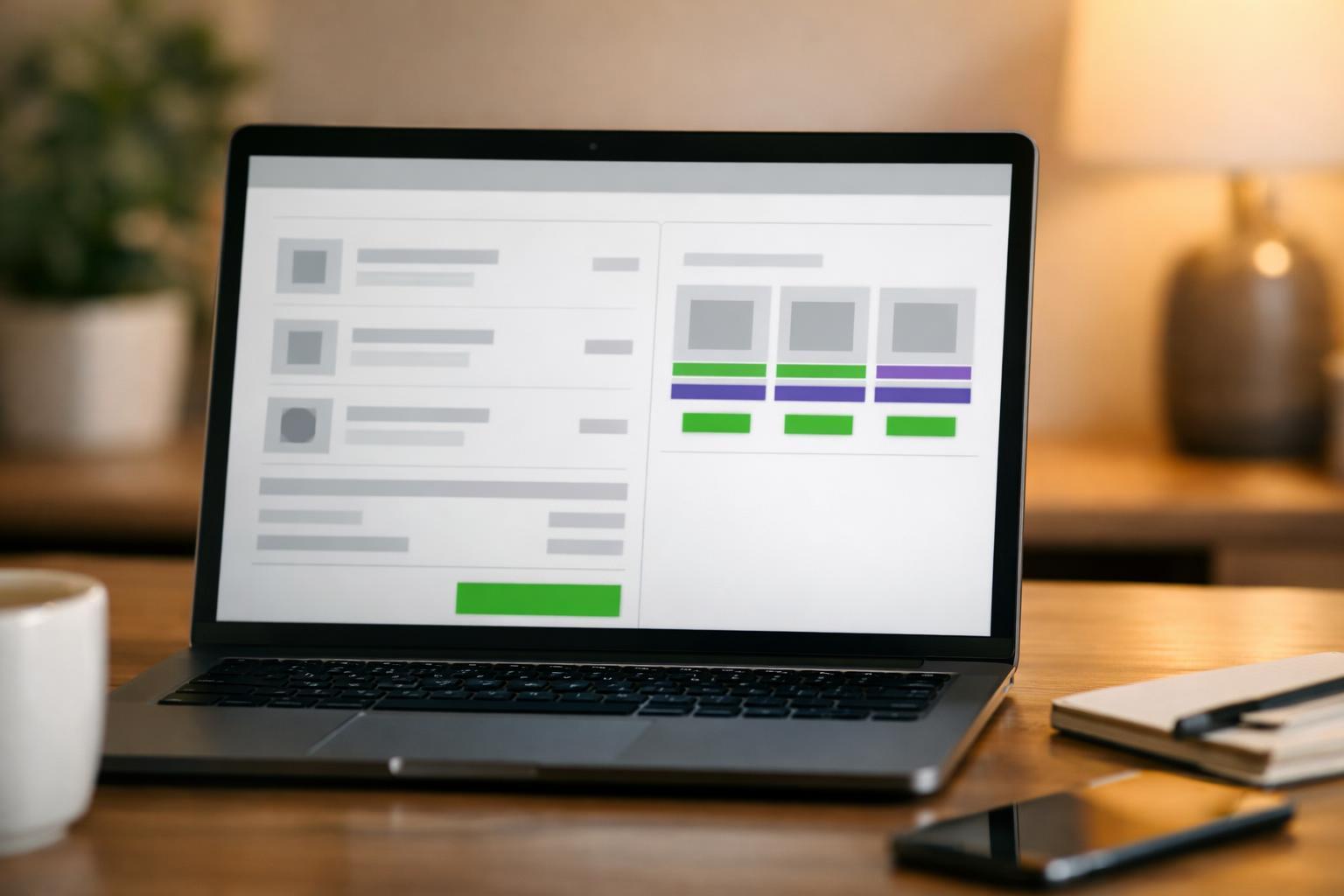 Laptop zeigt Warenkorb eines Onlineshops mit Zusatzprodukt-Vorschlag